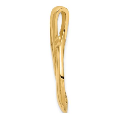 14K Yellow Gold Omega Slide Pendant – view 3