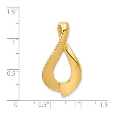 14K Yellow Gold Omega Slide Pendant – view 5
