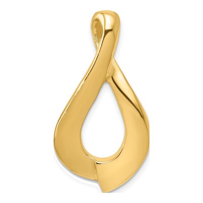 14K Yellow Gold Omega Slide Pendant