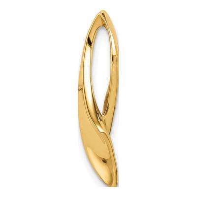 14K Yellow Gold Polished Slide Pendant – view 3