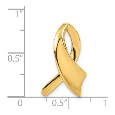14K Yellow Gold Polished Slide Pendant – view 4