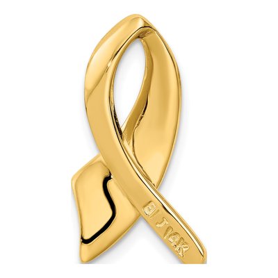 14K Yellow Gold Polished Slide Pendant – view 5