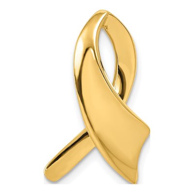 14K Yellow Gold Polished Slide Pendant