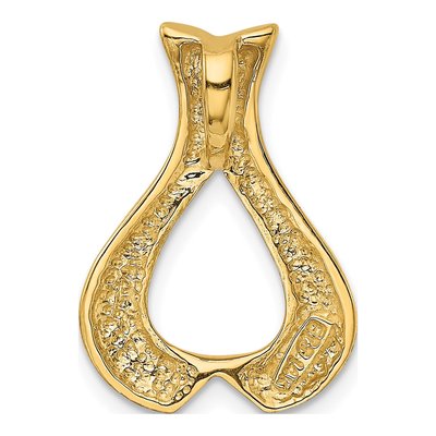 14K Yellow Gold Polished Slide Pendant – view 4