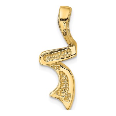14K Yellow Gold Polished Slide Pendant – view 4