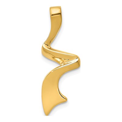 14K Yellow Gold Polished Slide Pendant