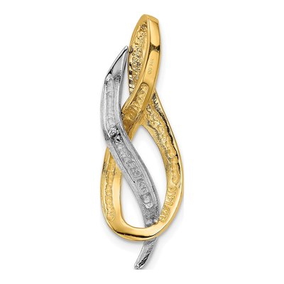 14K Two-Tone Gold Slide Pendant – view 4