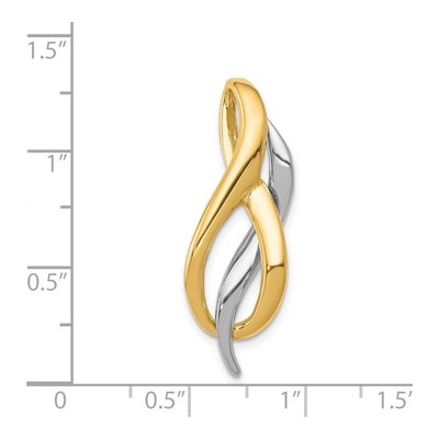 14K Two-Tone Gold Slide Pendant – view 5