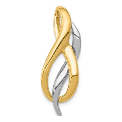 14K Two-Tone Gold Slide Pendant