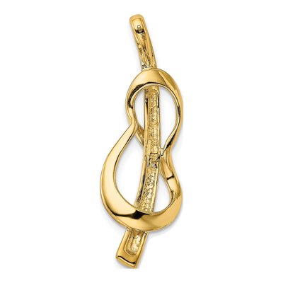 14K Two-Tone Gold Polished Slide Pendant – view 4