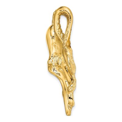 14K Yellow Gold Large Octopus Omega Slide Pendant – view 3