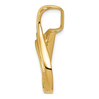 14K Yellow Gold Omega Slide Pendant – view 3