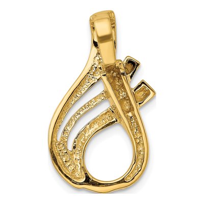 14K Yellow Gold Omega Slide Pendant – view 4