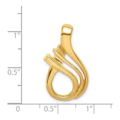 14K Yellow Gold Omega Slide Pendant – view 5