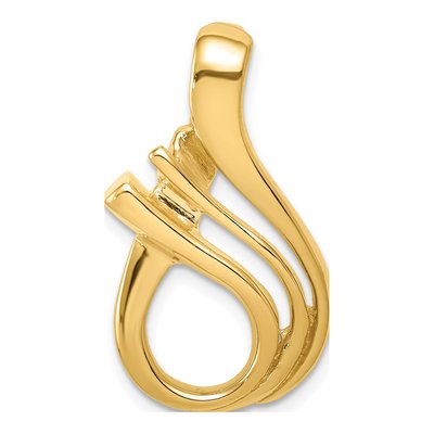 14K Yellow Gold Omega Slide Pendant