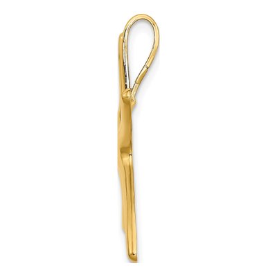14K Yellow Gold Starfish Slide Pendant – view 3