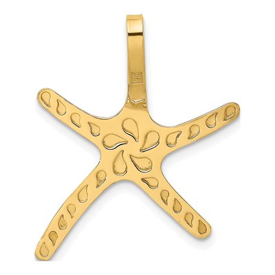 14K Yellow Gold Starfish Slide Pendant – view 5