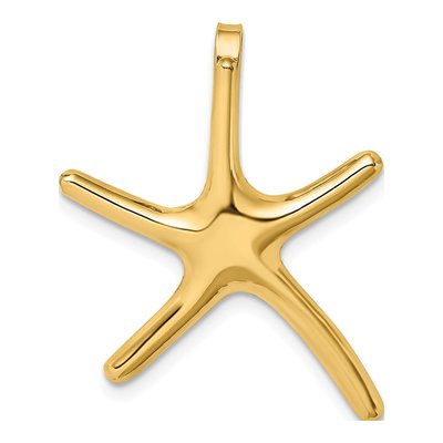 14K Yellow Gold Starfish Slide Pendant