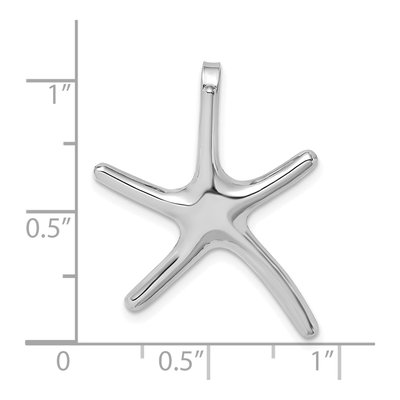 14K White Gold Starfish Slide Pendant – view 4