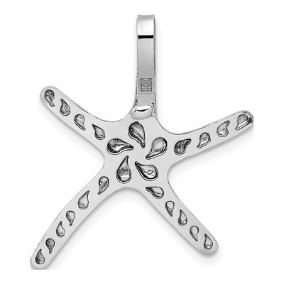 14K White Gold Starfish Slide Pendant – view 5