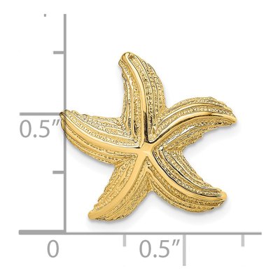 14K Yellow Gold Starfish Omega Slide Pendant – view 4