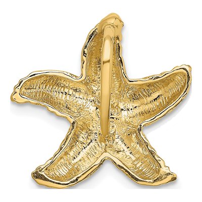 14K Yellow Gold Starfish Omega Slide Pendant – view 5