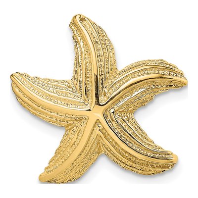 14K Yellow Gold Starfish Omega Slide Pendant