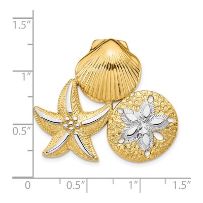 14K Yellow Gold Beach Slide Pendant – view 4