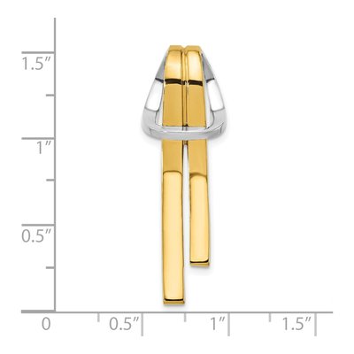 14K Two-Tone Gold Knot Slide Pendant – view 4