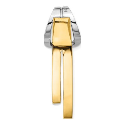 14K Two-Tone Gold Knot Slide Pendant – view 5