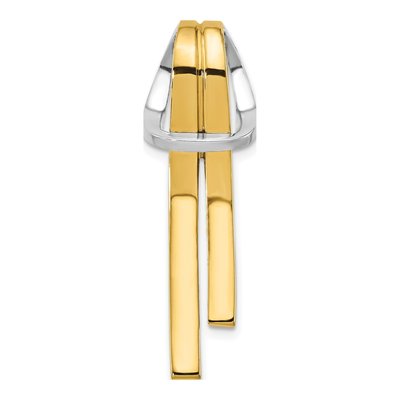 14K Two-Tone Gold Knot Slide Pendant