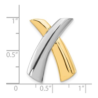 14K Two-Tone X Slide – view 4