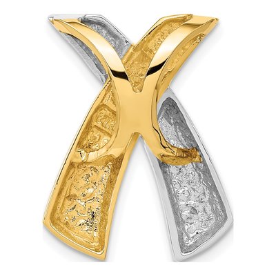 14K Two-Tone X Slide – view 5