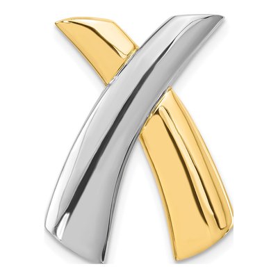 14K Two-Tone X Slide