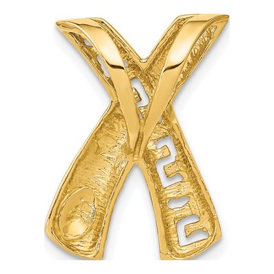 14K Yellow Gold Greek Key Slide Pendant – view 5