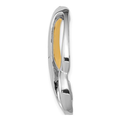 14K Two-Tone Gold Polished Slide Pendant – view 3