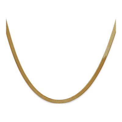 14K Yellow Gold 3mm Herringbone Chain – view 3