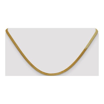 14K Yellow Gold 3mm Herringbone Chain – view 5