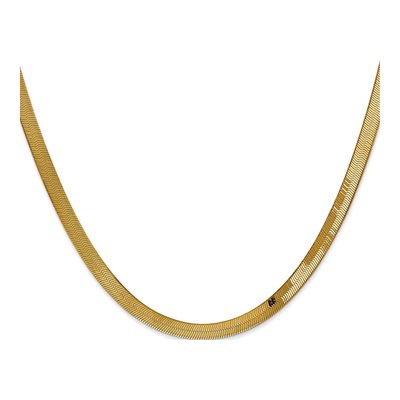 14K Yellow Gold 4mm Herringbone Chain – view 3