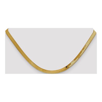 14K Yellow Gold 4mm Herringbone Chain – view 5
