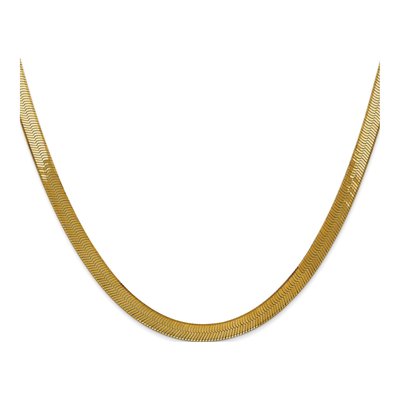 14K Yellow Gold 5mm Herringbone Chain – view 3