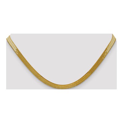14K Yellow Gold 5mm Herringbone Chain – view 5