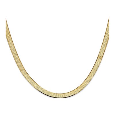 14K Yellow Gold 5.5mm Herringbone Chain – view 3