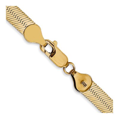 14K Yellow Gold 5.5mm Herringbone Chain – view 4