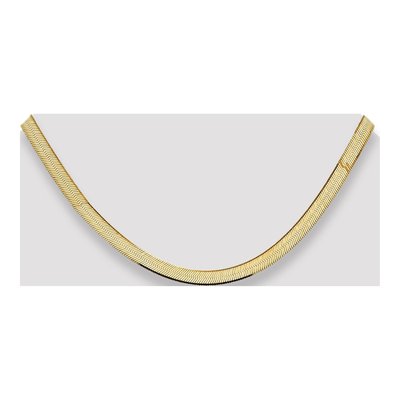 14K Yellow Gold 5.5mm Herringbone Chain – view 5