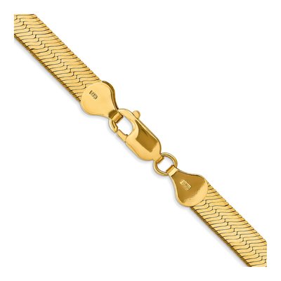 14K Yellow Gold 6.5mm Silky Herringbone Chain – view 4