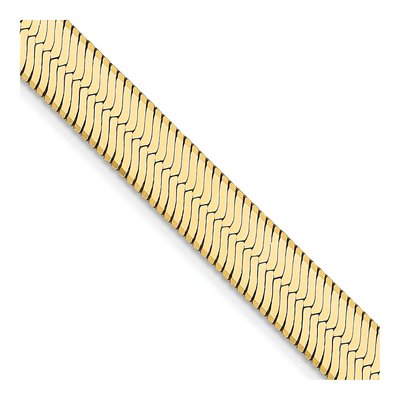 14K Yellow Gold 6.5mm Silky Herringbone Chain