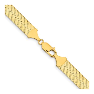 14K Yellow Gold 10mm Silky Herringbone Chain – view 4