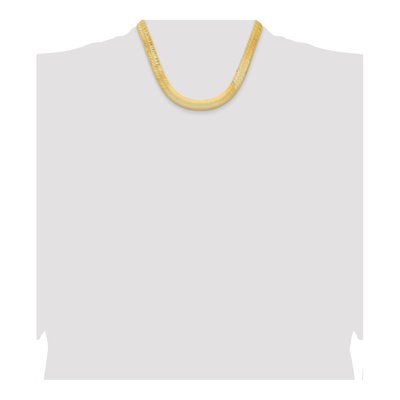 14K Yellow Gold 10mm Silky Herringbone Chain – view 5