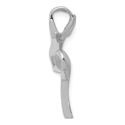 14K White Gold Polished Slide Charm – view 3
